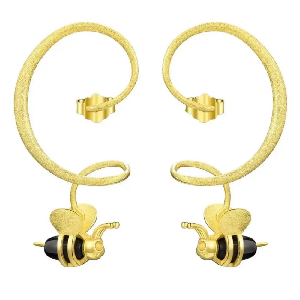 NWT Feiona Jewelry Skye Earrings Honey Collection S925 Silver plated in 18k Gold
